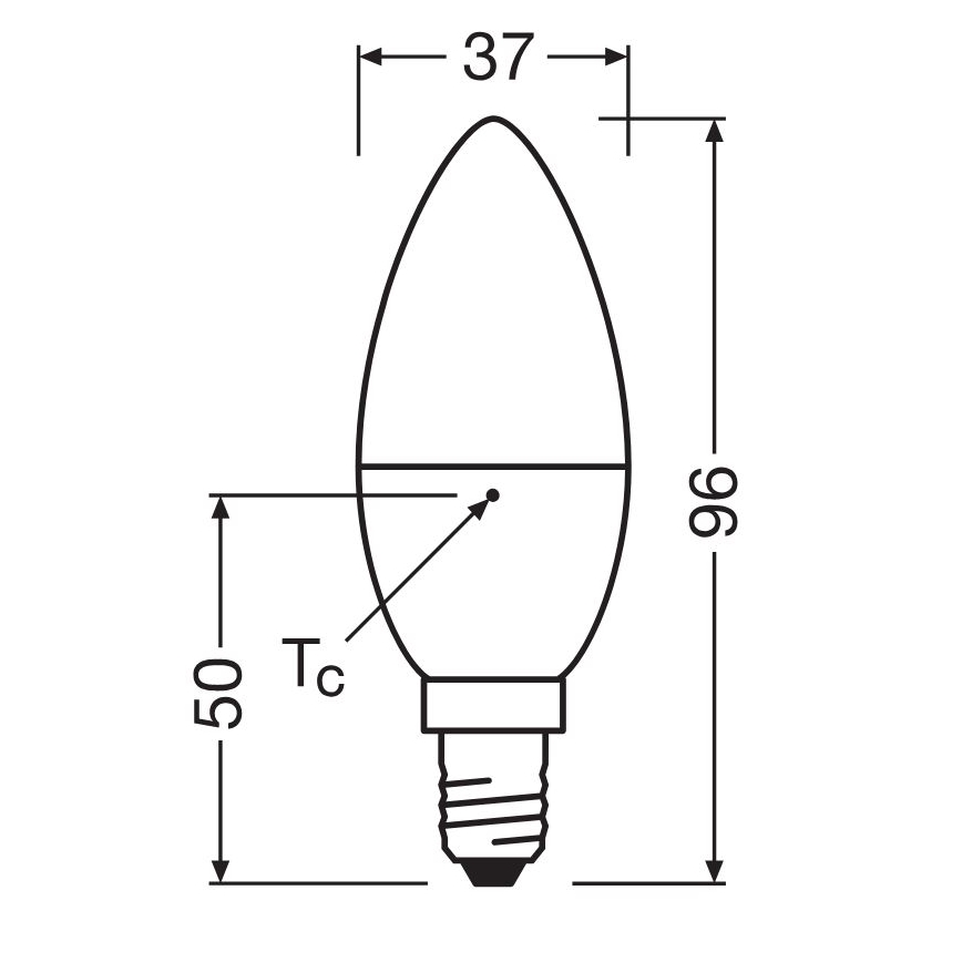 LED Żarówka VALUE B40 E14/4,9W/230V 6500K - Osram