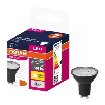 LED Żarówka VALUE PAR16 GU10/6,9W/230V 2700K 120° czarna - Osram