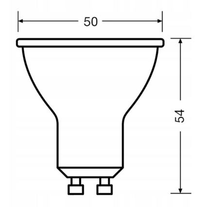 LED Żarówka VALUE PAR16 GU10/6,9W/230V 2700K 36° czarna - Osram