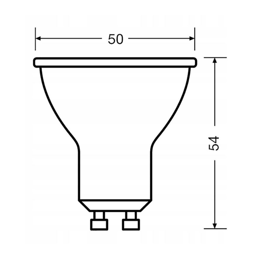 LED Żarówka VALUE PAR16 GU10/6,9W/230V 2700K 36° czarna - Osram