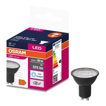 LED Żarówka VALUE PAR16 GU10/6,9W/230V 4000K 36° czarna - Osram