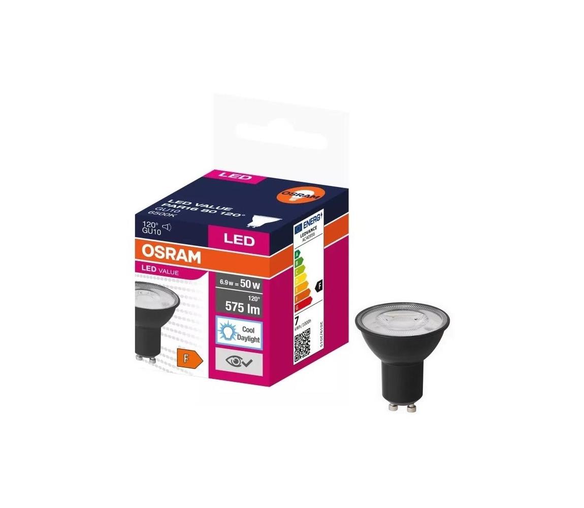 LED Żarówka VALUE PAR16 GU10/6,9W/230V 6500K 120° czarna - Osram