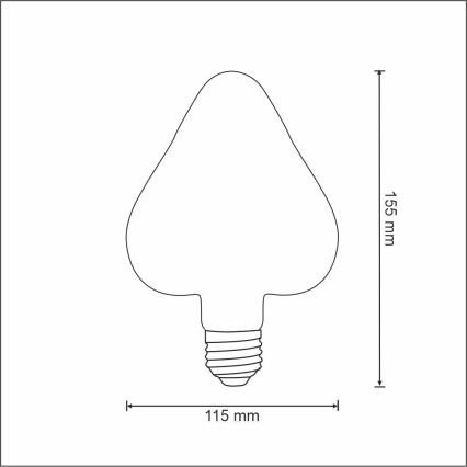 LED żarówka VINTAGE AMBER E27/2,5W/230V 2000K