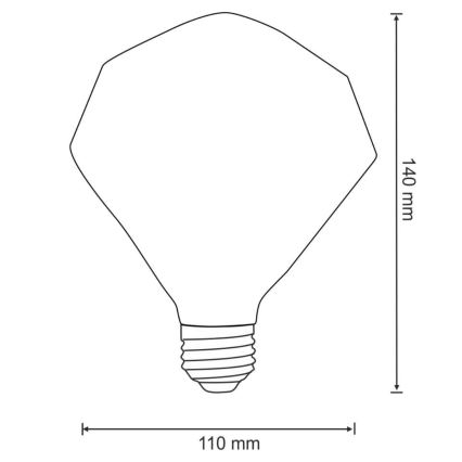 LED Żarówka VINTAGE AMBER E27/4W/230V 2700K