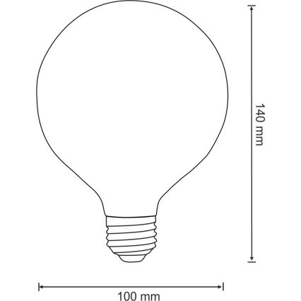 LED Żarówka VINTAGE AMBER E27/4W/230V G100 2700K