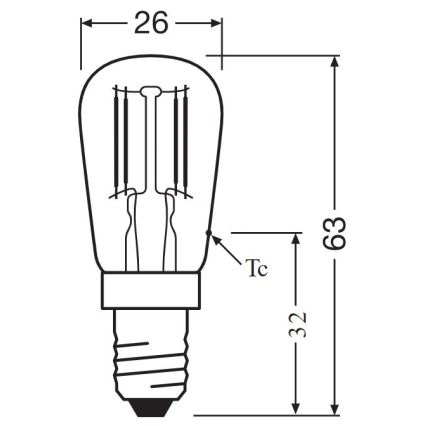 LED Żarówka VINTAGE E14/1,6W/230V 2400K - Osram