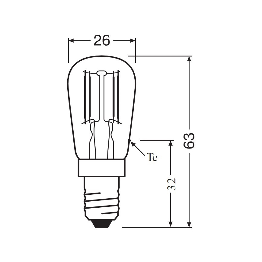 LED Żarówka VINTAGE E14/1,6W/230V 2400K - Osram