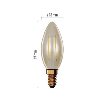 LED Żarówka VINTAGE E14/2,5W/230V 2200K