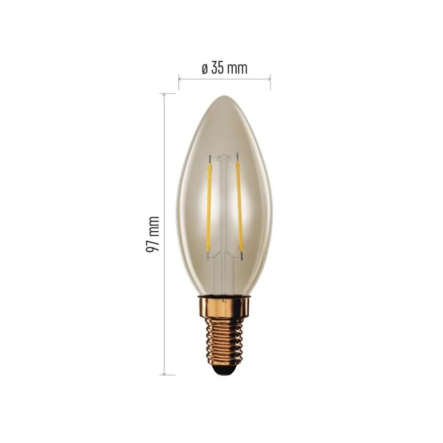 LED Żarówka VINTAGE E14/2,5W/230V 2200K