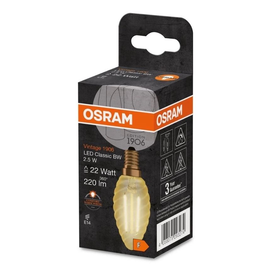 LED Żarówka VINTAGE E27/2,5W/230V 2400K - Osram