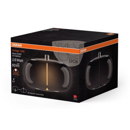 LED Żarówka VINTAGE FILAMENT E27/4W/230V 1800K dymna - Osram