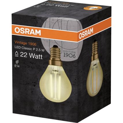 LED Żarówka VINTAGE P45 E14/2,8W/230V - Osram