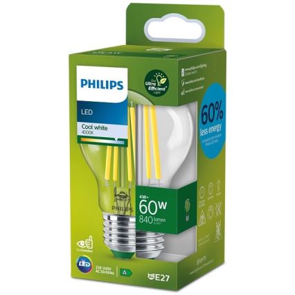 LED Żarówka VINTAGE Philips A60 E27/4W/230V 4000K