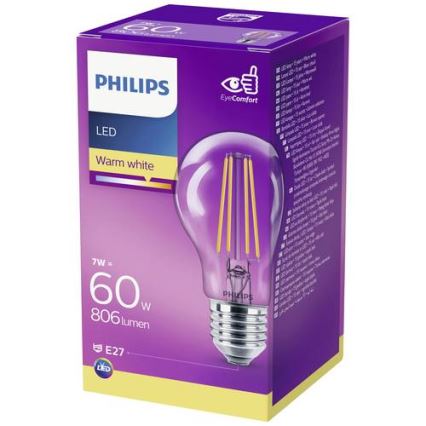 LED Żarówka VINTAGE Philips A60 E27/7W/230V 2700K