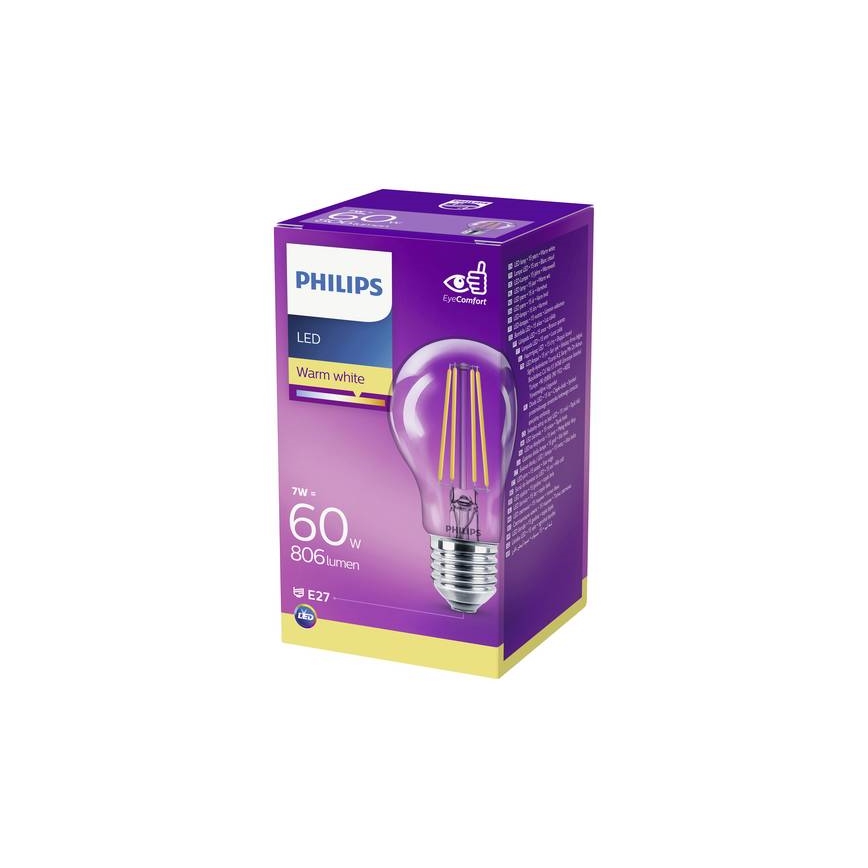 LED Żarówka VINTAGE Philips A60 E27/7W/230V 2700K