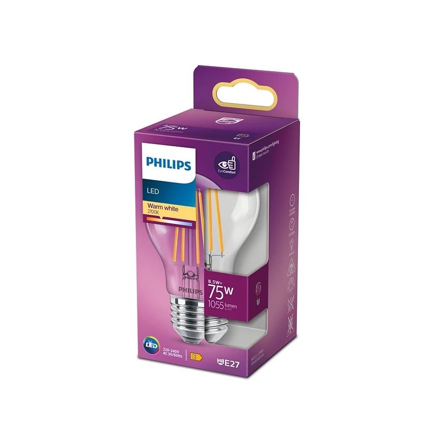 LED Żarówka VINTAGE Philips A60 E27/8,5W/230V 2700K
