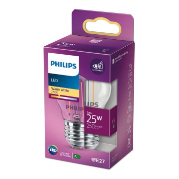 LED Żarówka VINTAGE Philips P45 E27/2W/230V 2700K