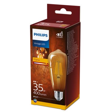 LED Żarówka VINTAGE Philips ST65 E27/4W/230V 2500K