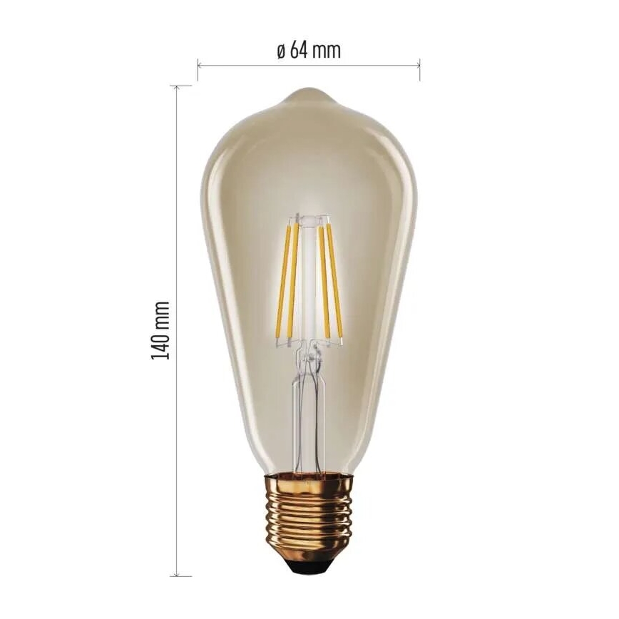 LED Żarówka VINTAGE ST64 E27/4,5W/230V 2200K