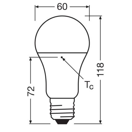 LED Żarówka wykonana z recyklowanego plastiku A100 E27/14W/230V 4000K - Osram