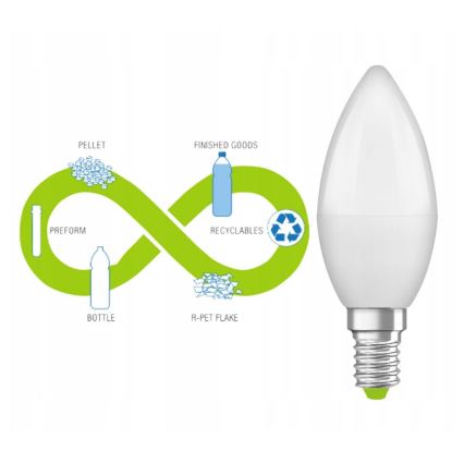 LED Żarówka wykonana z recyklowanego plastiku B40 E14/4,9W/230V 4000K - Ledvance