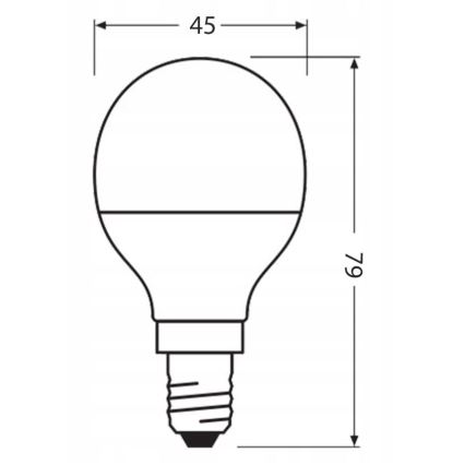 LED Żarówka wykonana z recyklowanego plastiku P45 E14/4,9W/230V 2700K - Ledvance