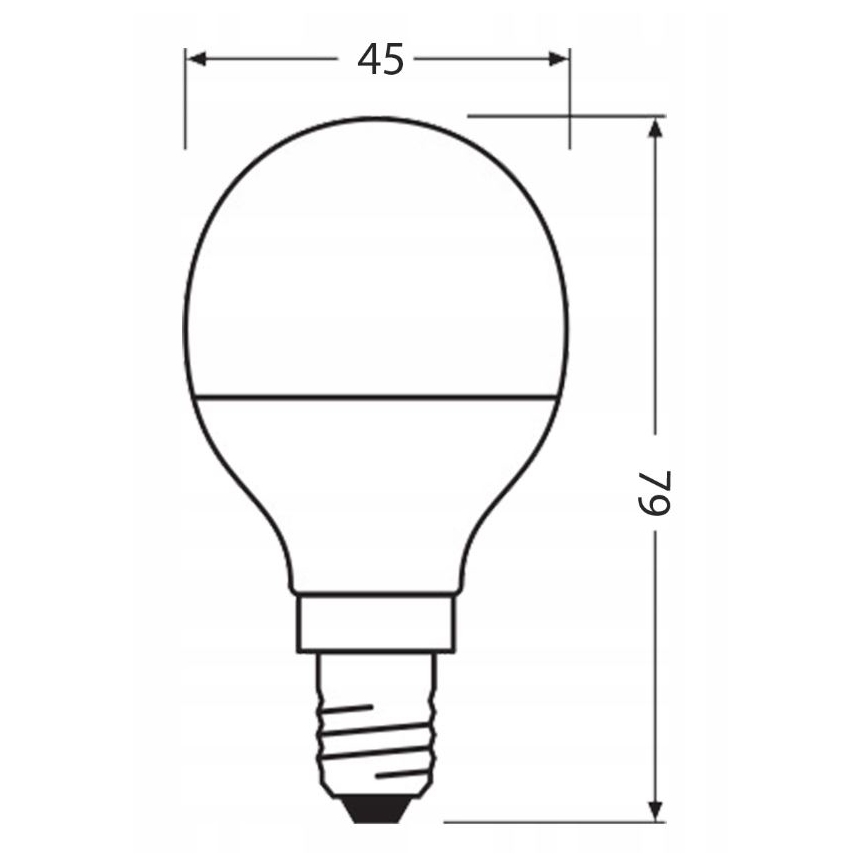 LED Żarówka wykonana z recyklowanego plastiku P45 E14/4,9W/230V 2700K - Ledvance