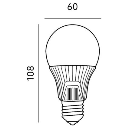 LED Żarówka z czujnikiem E27/9W/230V 6500K