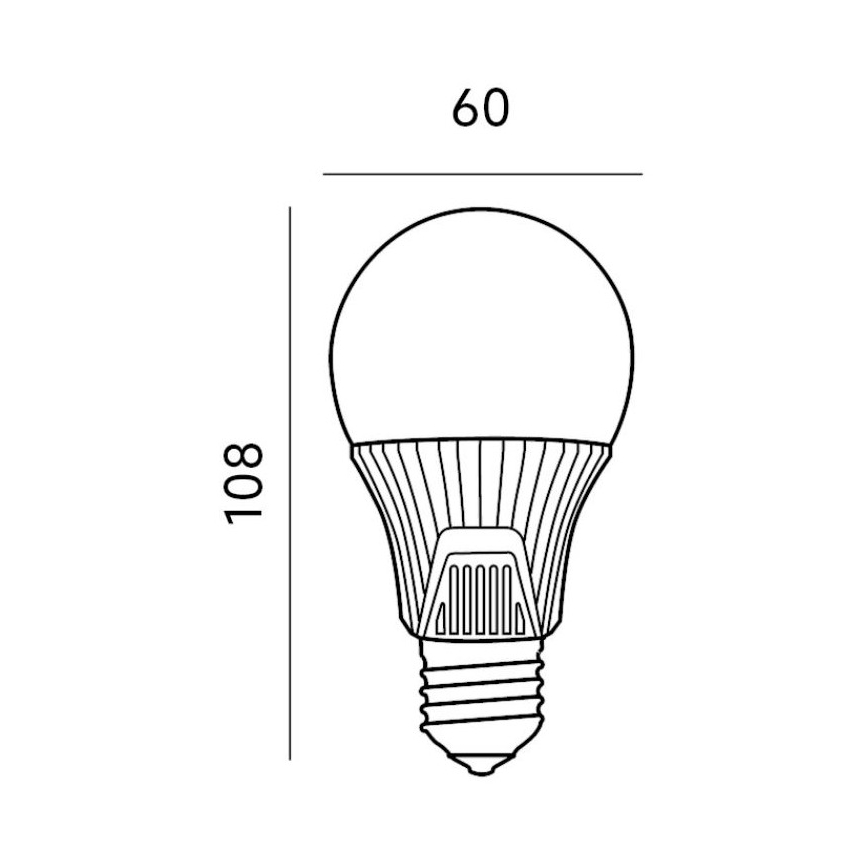 LED Żarówka z czujnikiem E27/9W/230V 6500K