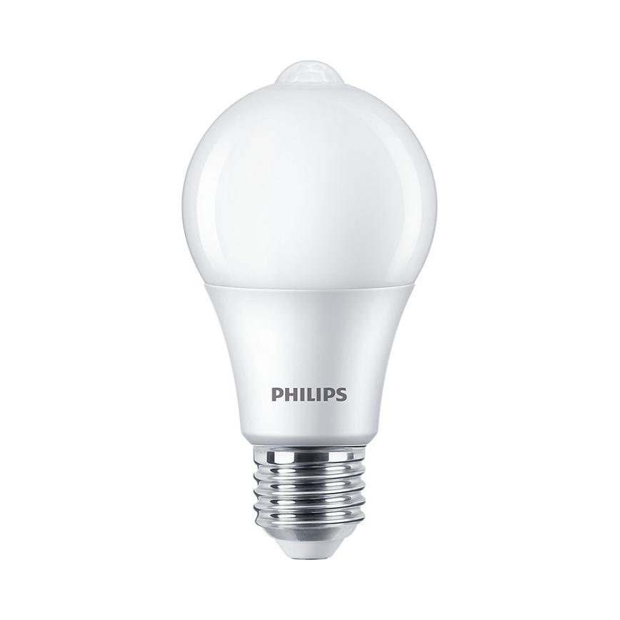 LED Żarówka z czujnikiem Philips A60 E27/8W/230V 2700K