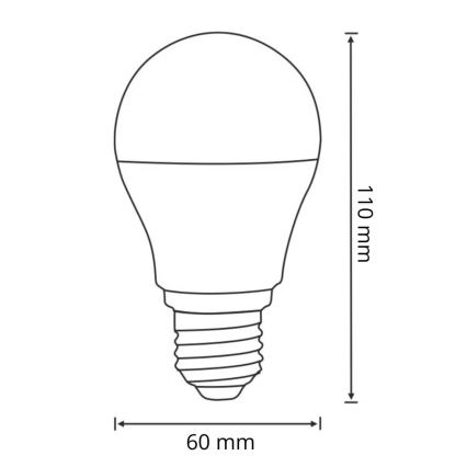 LED Żarówka z czujnikiem ruchu i zmierzchu A60 E27/8W/230V 3000K