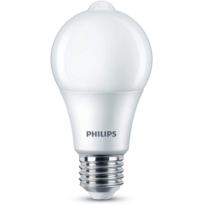 LED Żarówka z czujnikiem ruchu Philips E27/8W/230V 2700K