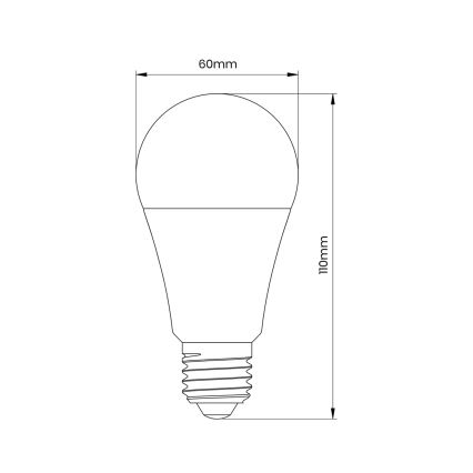 LED Żarówka z czujnikiem zmierzchu A60 E27/9W/230V 3000K