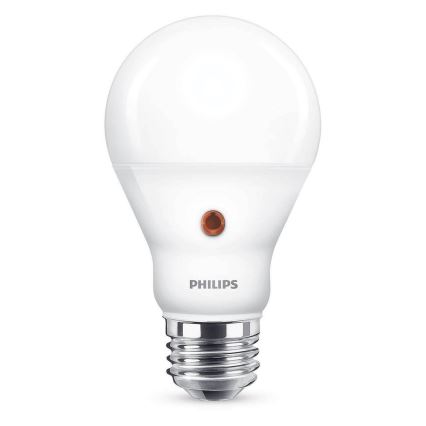 LED Żarówka z czujnikiem zmierzchu Philips E27/7,5W/230V 2700K