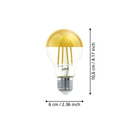 LED Żarówka z lustrzanym trzonkiem sferycznym A60 E27/7,3W/230V 2700K - Eglo 110031