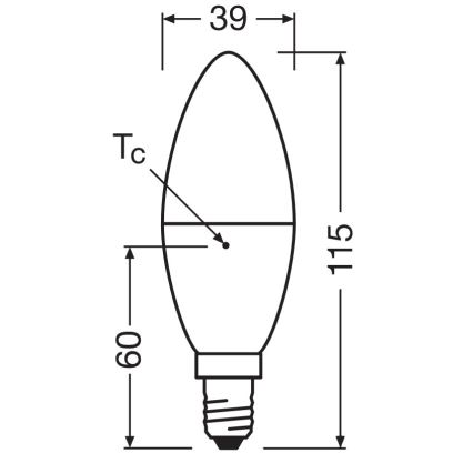 LED żarówka z recyklowanego plastiku B39 E14/7,5W/230V 2700K - Osram