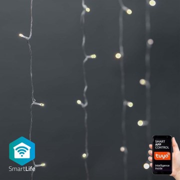 LED zasłona świąteczna 200 diod LED/11 funkcji 6 m IP65 Wi‑Fi Tuya od ciepłej do zimnej bieli