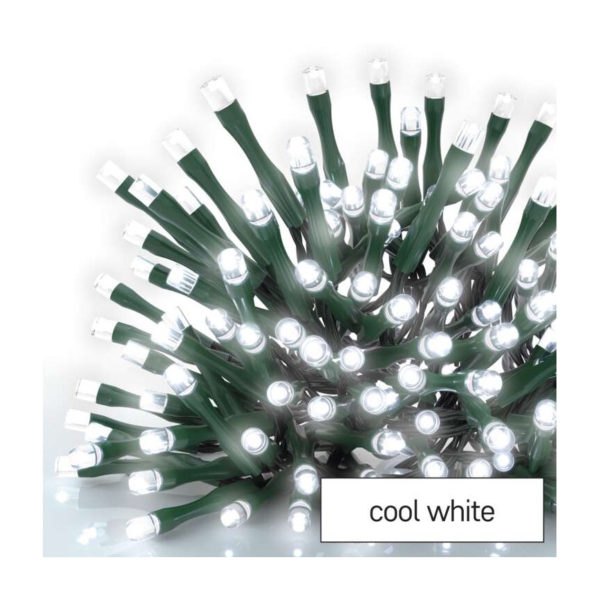 LED Zewnętrzn łańcuch bożonarodzeniowy 180xLED/8 modes 23m IP44 zimna biel