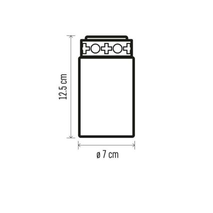LED Zewnętrzna dekoracja 1xLED/2xC IP44 czerwona