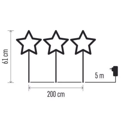 LED Zewnętrzna dekoracja bożonarodzenioowa 402xLED/3,6W/4,5/230V IP44 ciepła biel