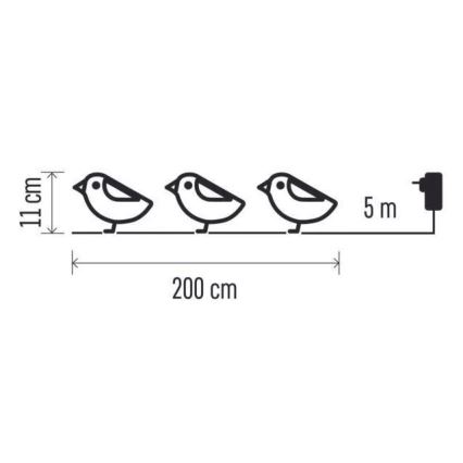 LED Zewnętrzna dekoracja bożonarodzeniowa 30xLED/1,5W/3/230V IP44 zimna biel