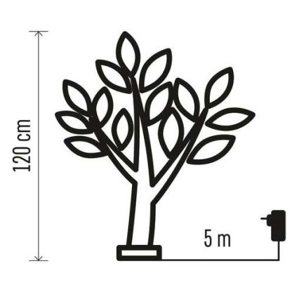 LED Zewnętrzna dekoracja bożonarodzeniowa 48xLED/3,6W/230V IP44