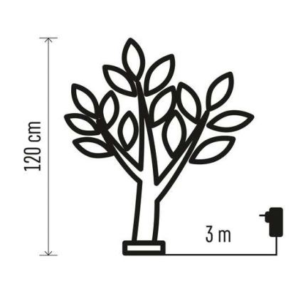 LED Zewnętrzna dekoracja bożonarodzeniowa 72xLED/3,6W/230V IP44 ciepła biel