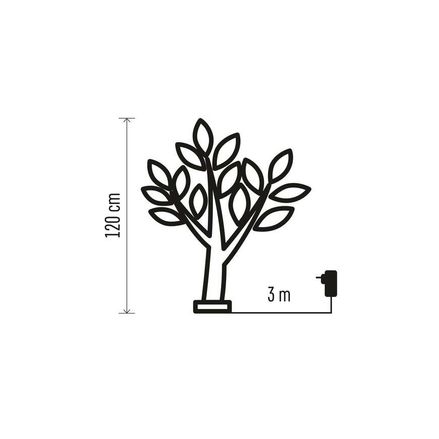 LED Zewnętrzna dekoracja bożonarodzeniowa 72xLED/3,6W/230V IP44 ciepła biel