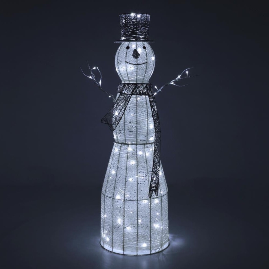 LED Zewnętrzna dekoracja bożonarodzeniowa LED/3,6W/230V/zimna biel 124 cm IP44 bałwan