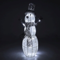 LED Zewnętrzna dekoracja bożonarodzeniowa LED/3,6W/230V/zimna biel 75 cm IP44 bałwan