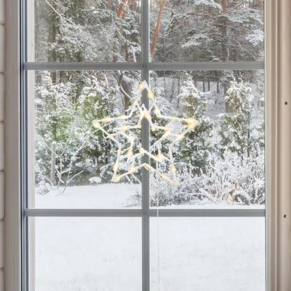 LED Zewnętrzna dekoracja bożonarodzeniowa na okno 35xLED/230V IP44 ciepła biel/Gwiazda