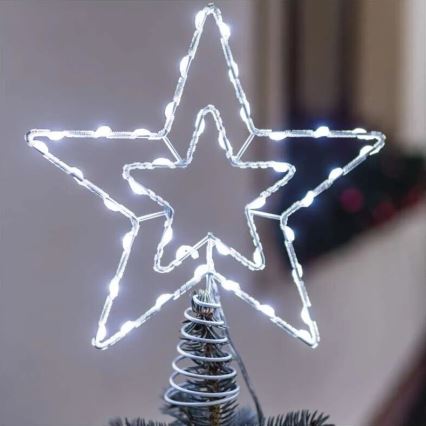 LED Zewnętrzna dekoracja świąteczna 30xLED/4W/30V IP44 zimna biel