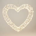 LED Zewnętrzna dekoracja świąteczna 500xLED/6W/230V 36 cm IP44 ciepłe białe serce/białe