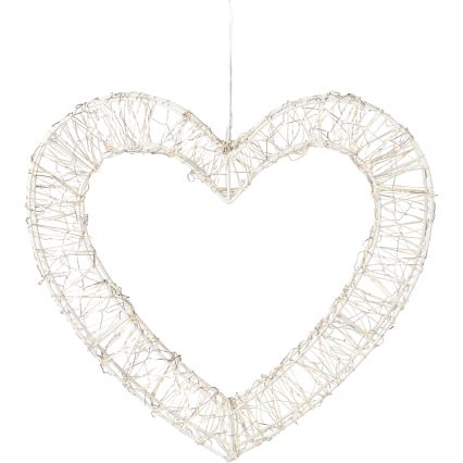 LED Zewnętrzna dekoracja świąteczna 500xLED/6W/230V 36 cm IP44 ciepłe białe serce/białe